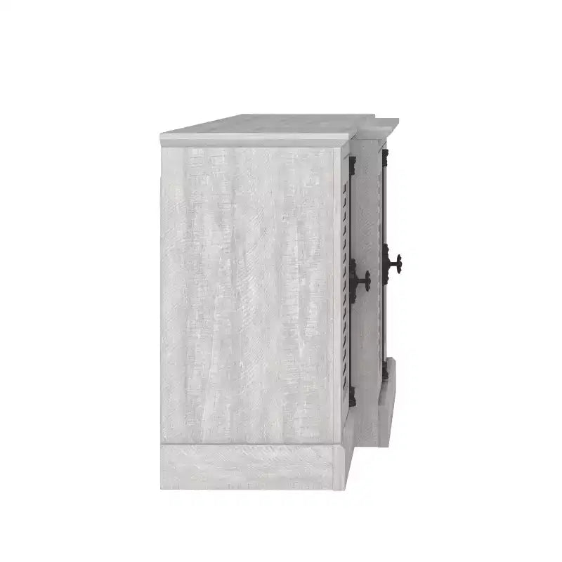 Buffet avec portes à persiennes, gris, 60,4 larg. x 18,2 prof. x 29,3 haut.