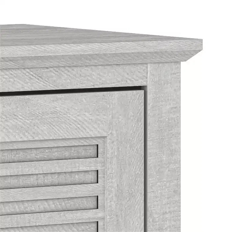 Buffet avec portes à persiennes, gris, 60,4 larg. x 18,2 prof. x 29,3 haut.