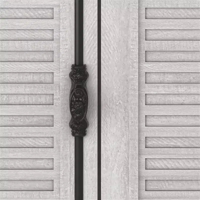 Buffet avec portes à persiennes, gris, 60,4 larg. x 18,2 prof. x 29,3 haut.