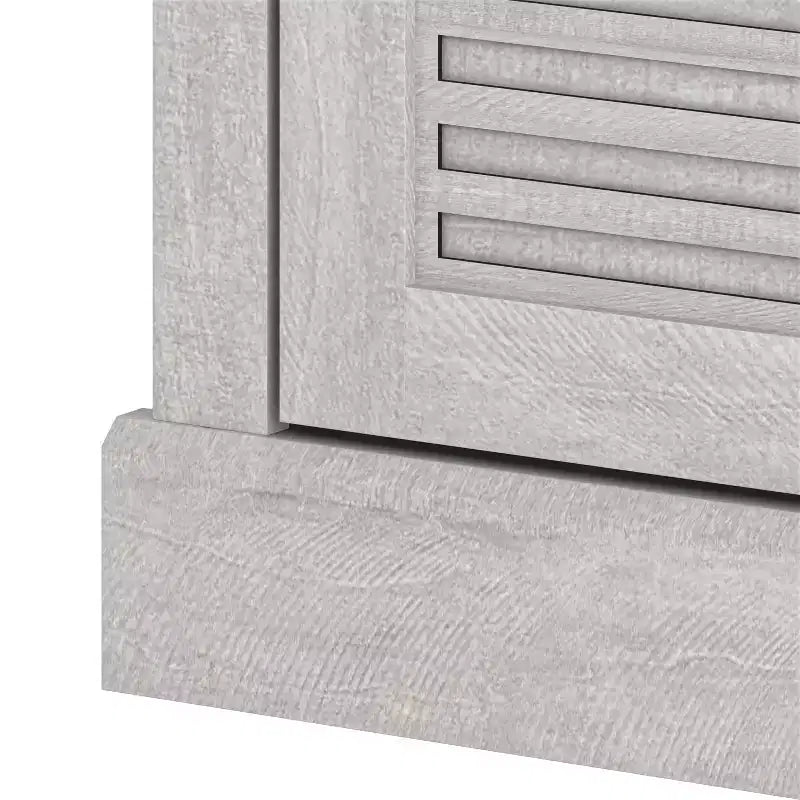 Buffet avec portes à persiennes, gris, 60,4 larg. x 18,2 prof. x 29,3 haut.