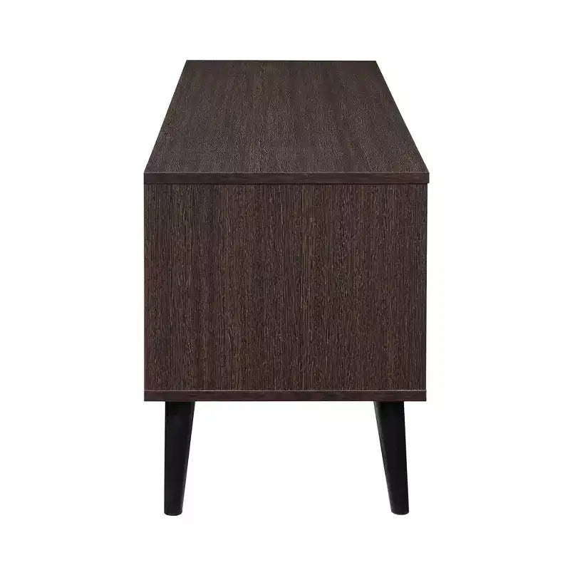 Meuble TV en bois avec 2 placards de rangement, adapté aux téléviseurs jusqu'à 65 po.