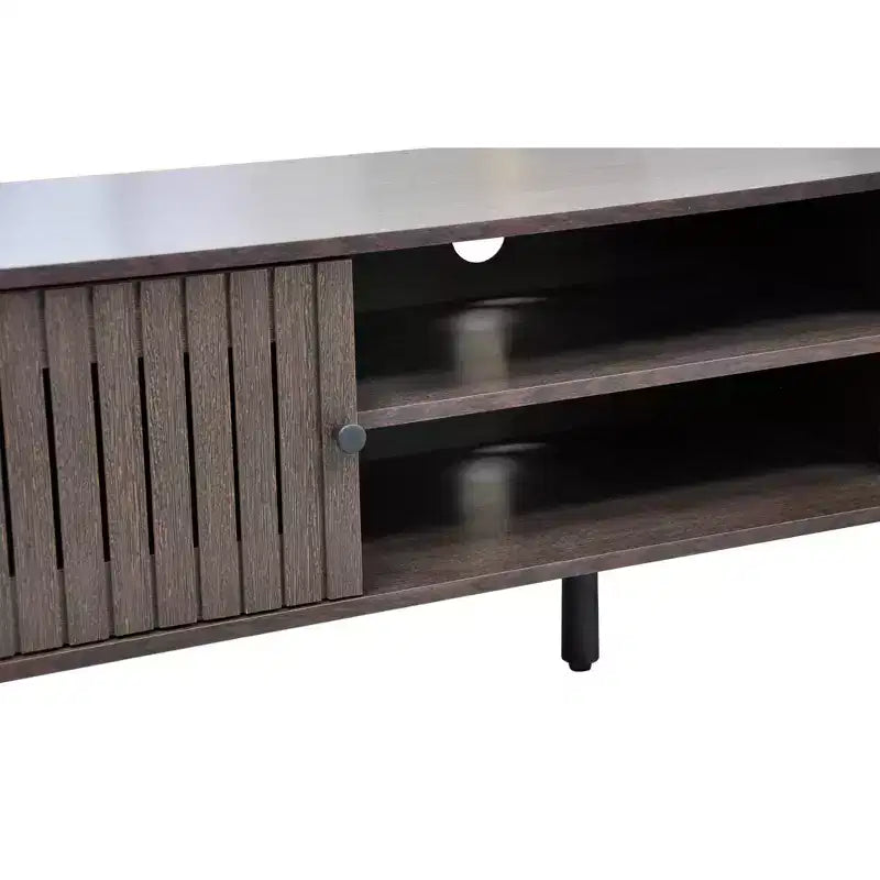 Meuble TV en bois avec 2 placards de rangement, adapté aux téléviseurs jusqu'à 65 po.