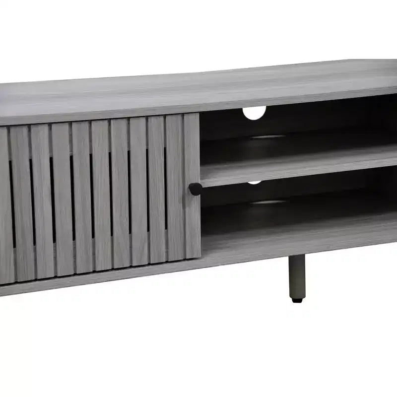 Meuble TV en bois avec 2 placards de rangement, adapté aux téléviseurs jusqu'à 65 po.