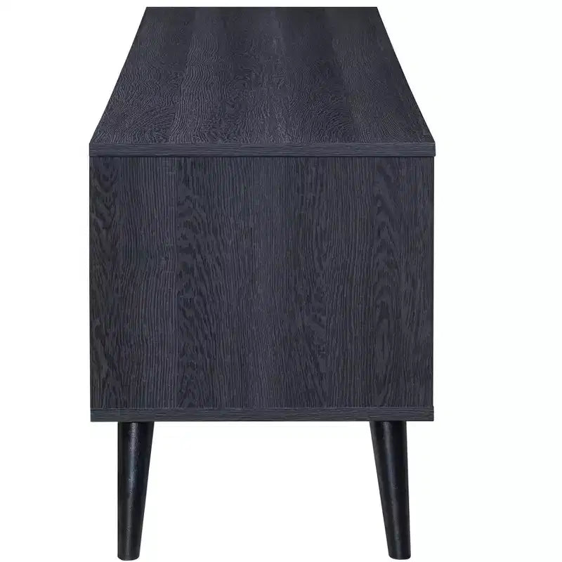 Meuble TV en bois avec 2 placards de rangement, adapté aux téléviseurs jusqu'à 65 po.
