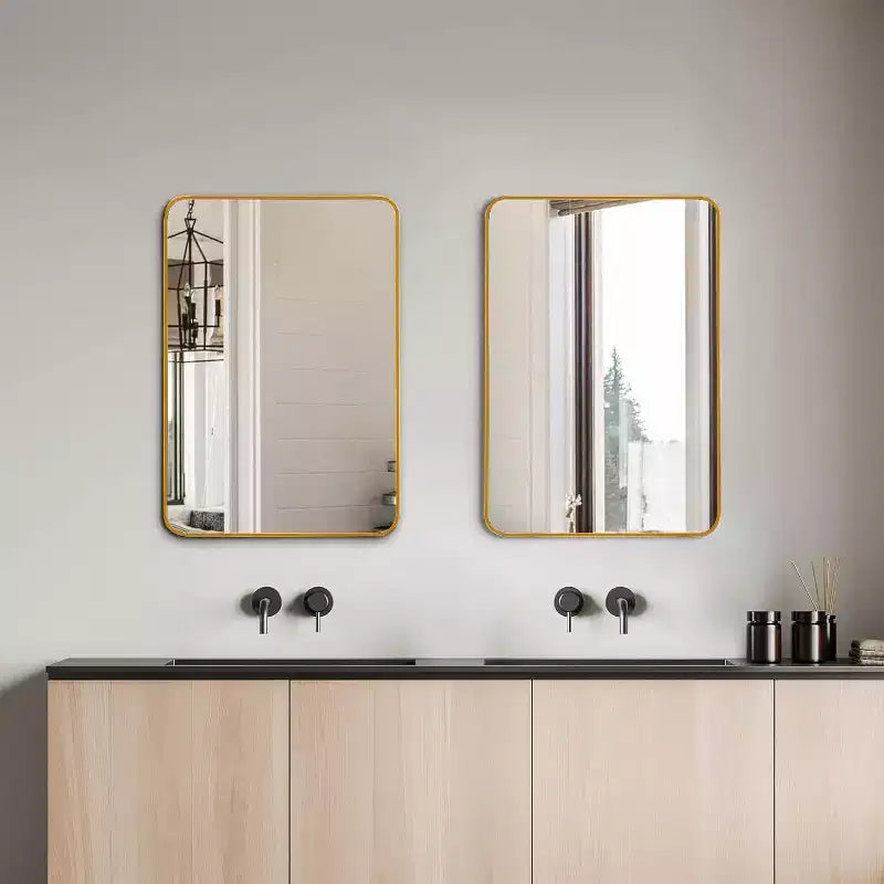 Miroir de salle de bain mural, Miroir mural rectangulaire pour salle de bain, chambre à coucher