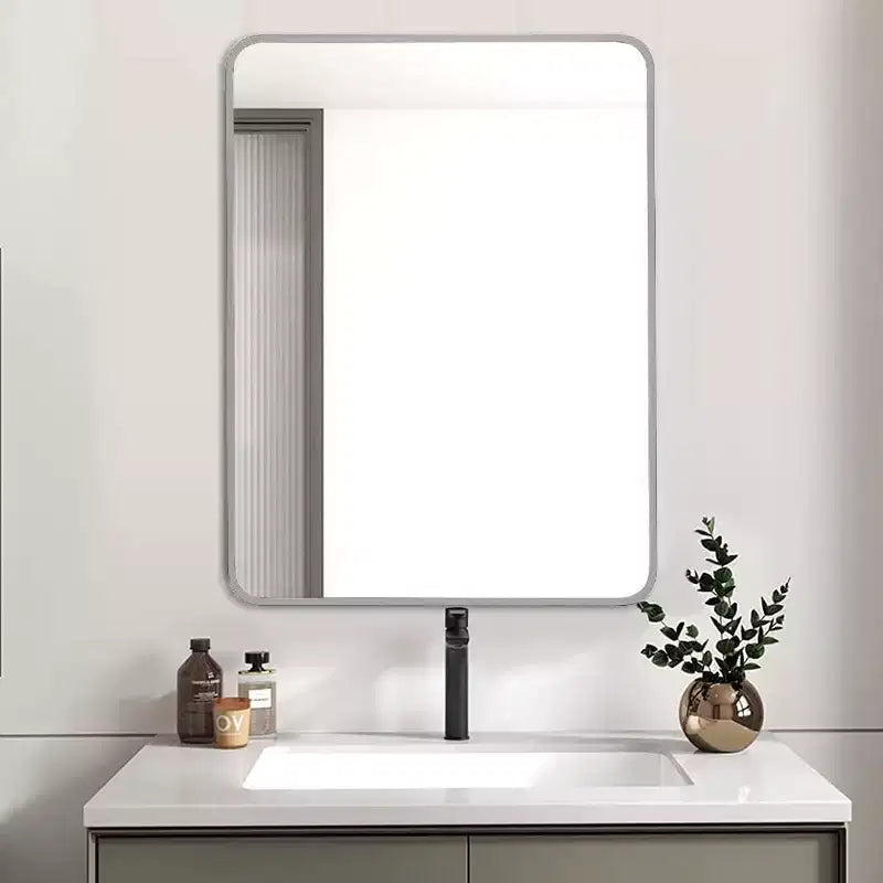 Miroir de salle de bain mural, Miroir mural rectangulaire pour salle de bain, chambre à coucher