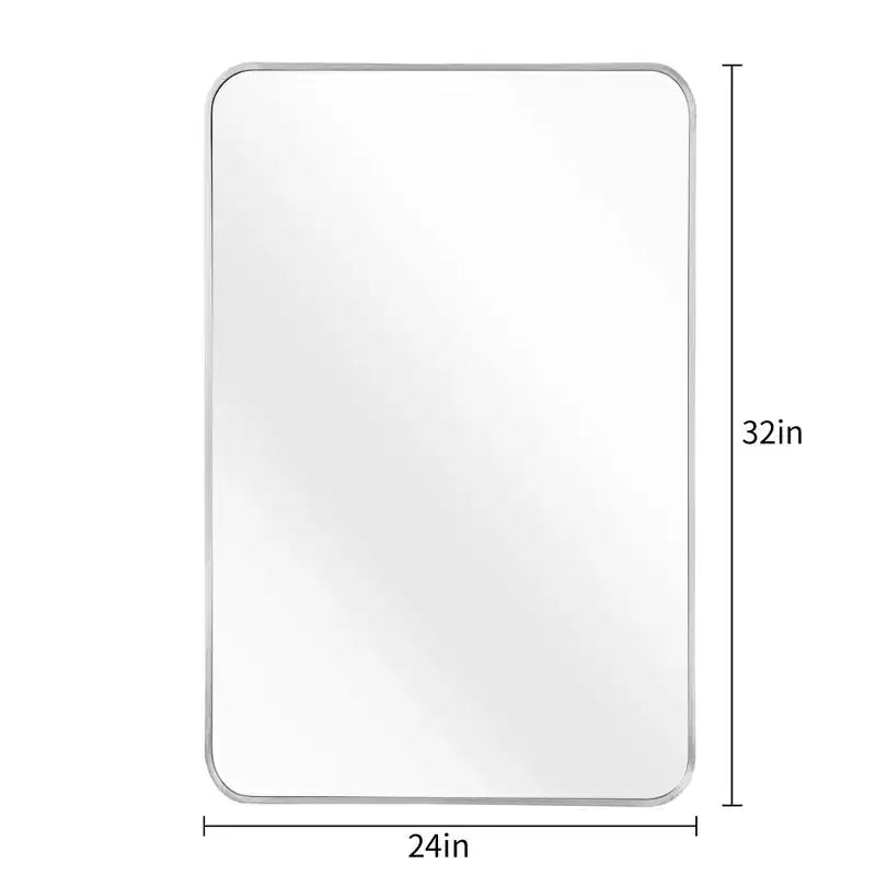 Miroir de salle de bain mural, Miroir mural rectangulaire pour salle de bain, chambre à coucher