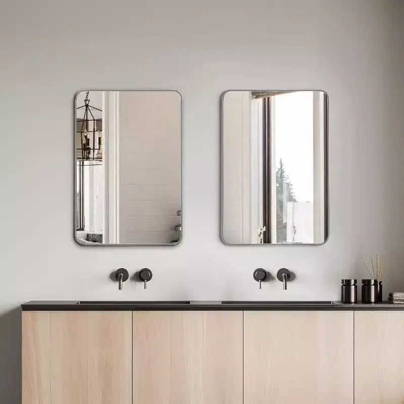 Miroir de salle de bain mural, Miroir mural rectangulaire pour salle de bain, chambre à coucher