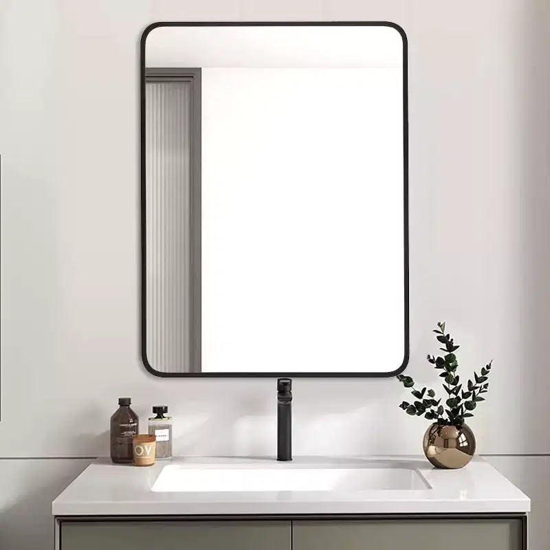 Miroir de salle de bain mural, Miroir mural rectangulaire pour salle de bain, chambre à coucher