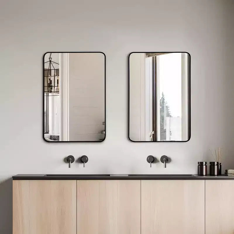 Miroir de salle de bain mural, Miroir mural rectangulaire pour salle de bain, chambre à coucher