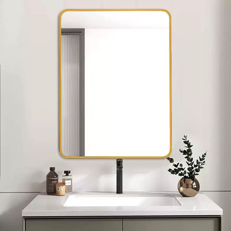 Miroir de salle de bain mural, Miroir mural rectangulaire pour salle de bain, chambre à coucher