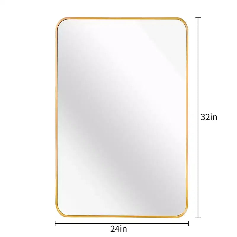Miroir de salle de bain mural, Miroir mural rectangulaire pour salle de bain, chambre à coucher
