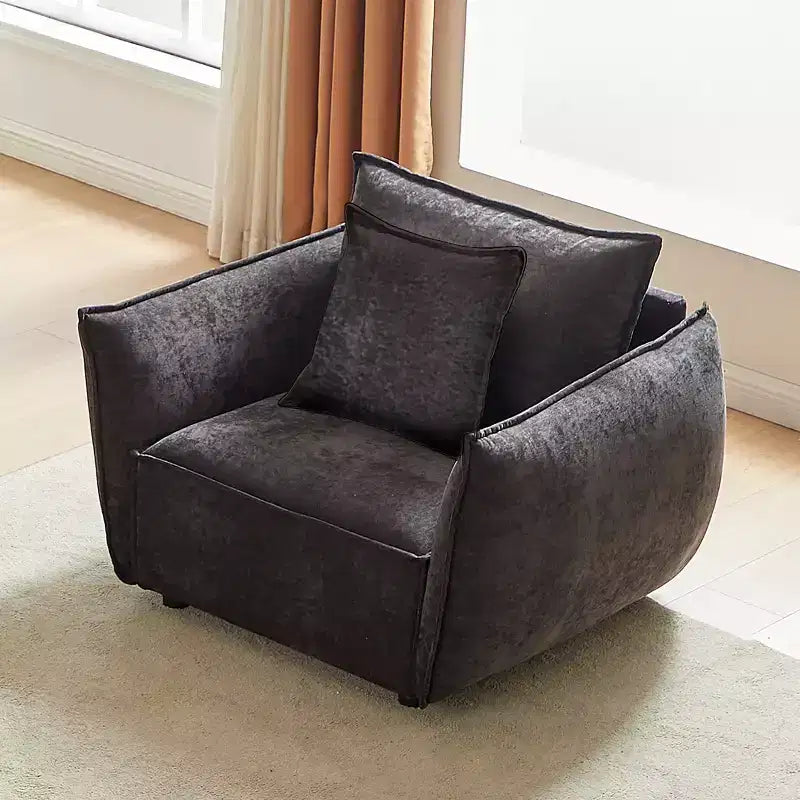 GDFStudio Yara Modern Chenille Upholstered Armchair with 2 Pillows