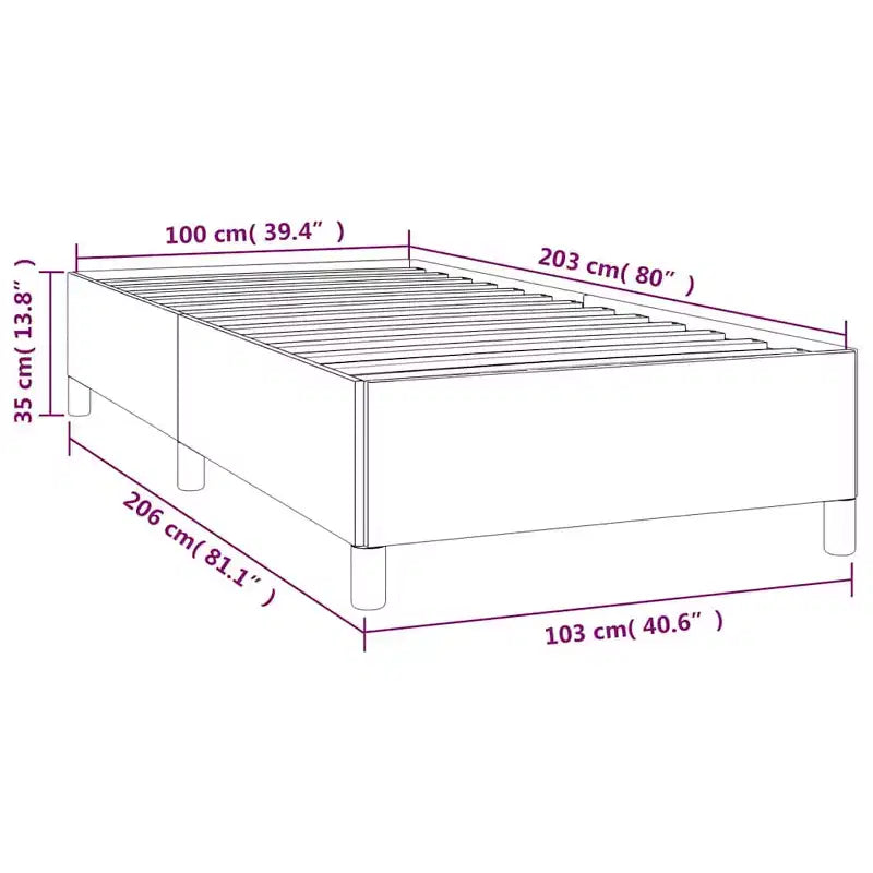 Cadre de lit Gris foncé Polyester, Contreplaqué, Bois d'ingénierie Lit jumeau XL