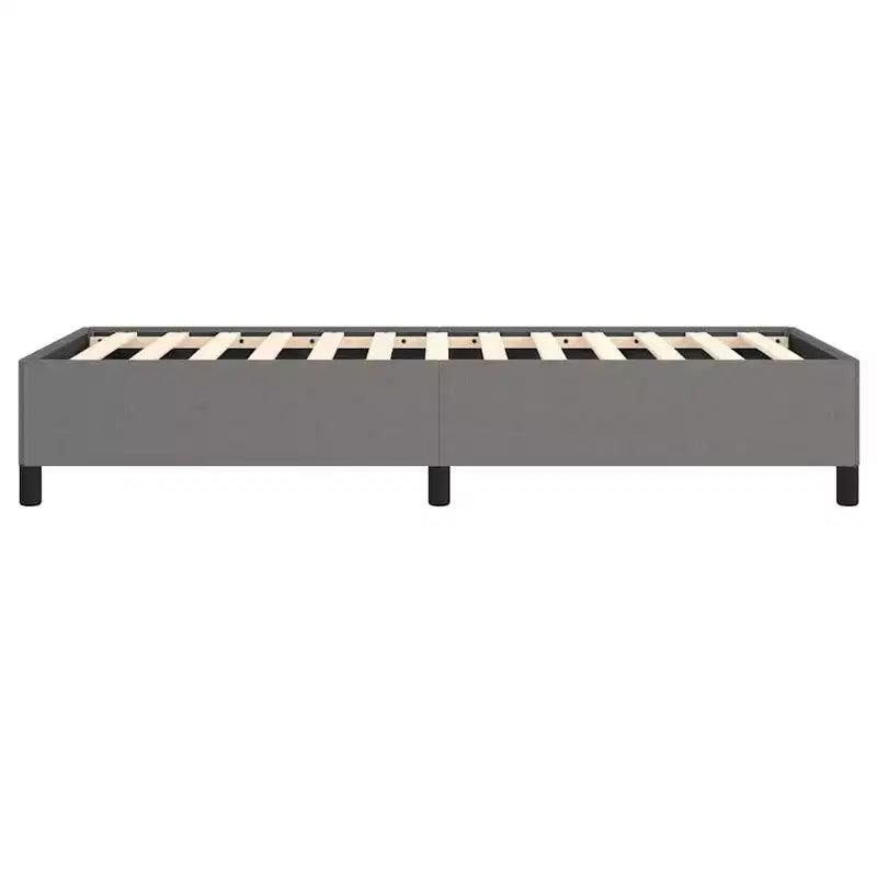 Cadre de lit Gris foncé Polyester, Contreplaqué, Bois d'ingénierie Lit jumeau XL