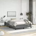 Bed Frame Dark Grey Fabric (100% polyester), plywood, engineered wood