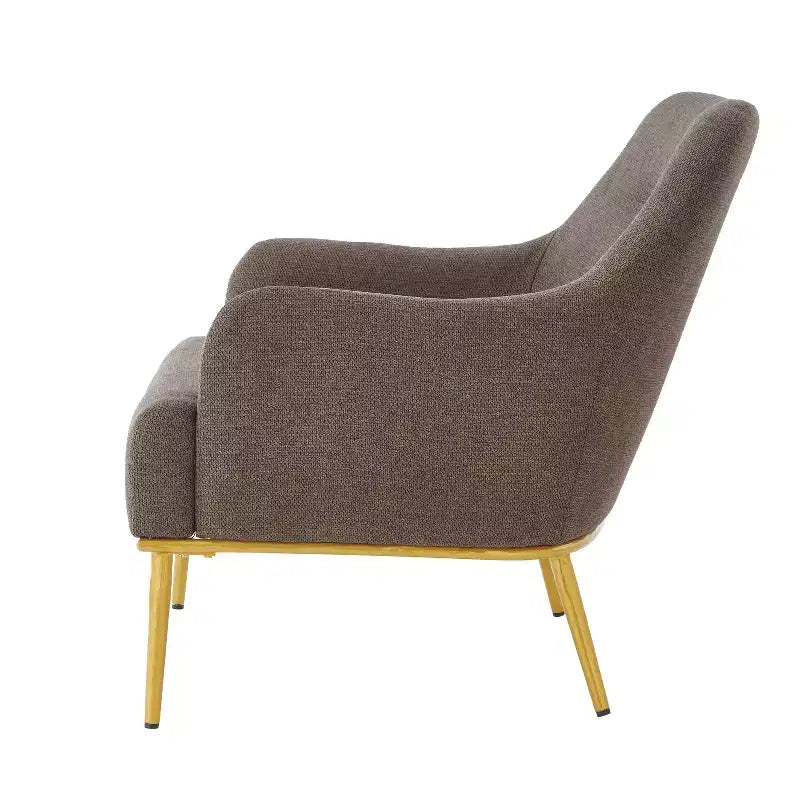 Fauteuil d'appoint moderne en chenille avec dossier incurvé