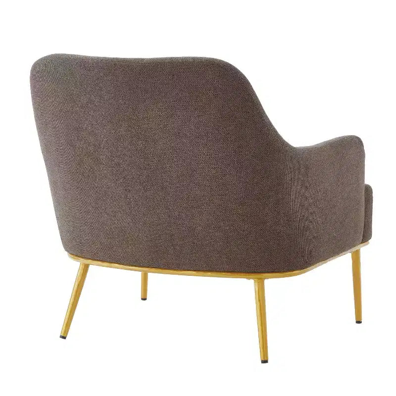Fauteuil d'appoint moderne en chenille avec dossier incurvé