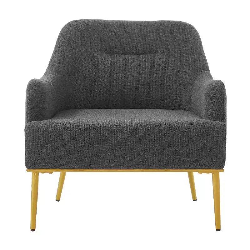 Fauteuil d'appoint moderne en chenille avec dossier incurvé