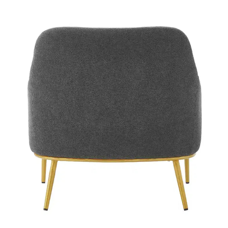 Fauteuil d'appoint moderne en chenille avec dossier incurvé