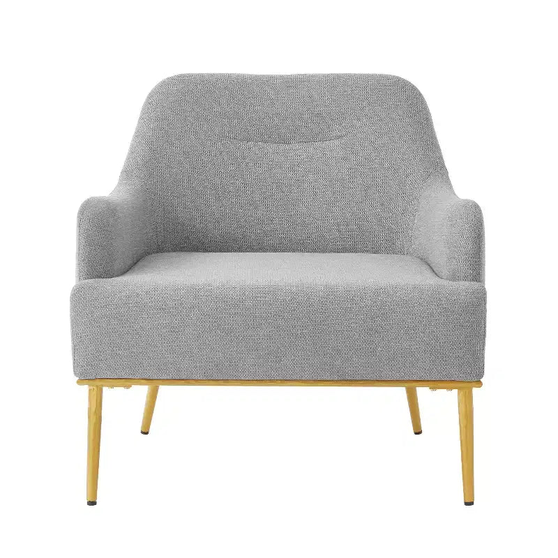Fauteuil d'appoint moderne en chenille avec dossier incurvé