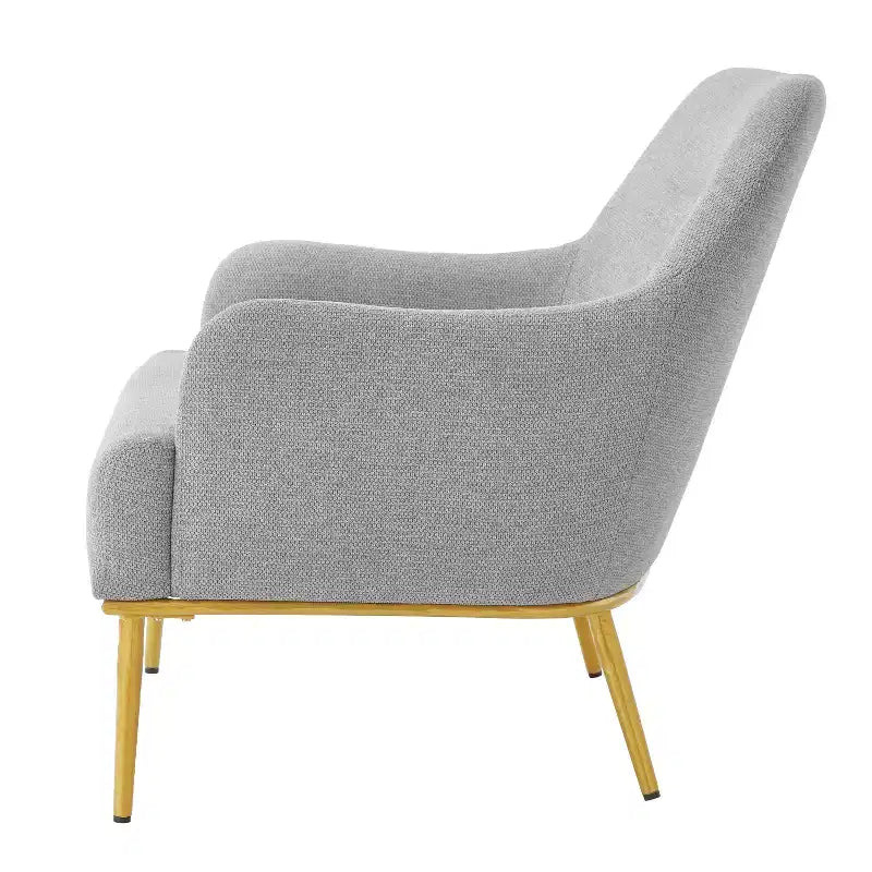 Fauteuil d'appoint moderne en chenille avec dossier incurvé