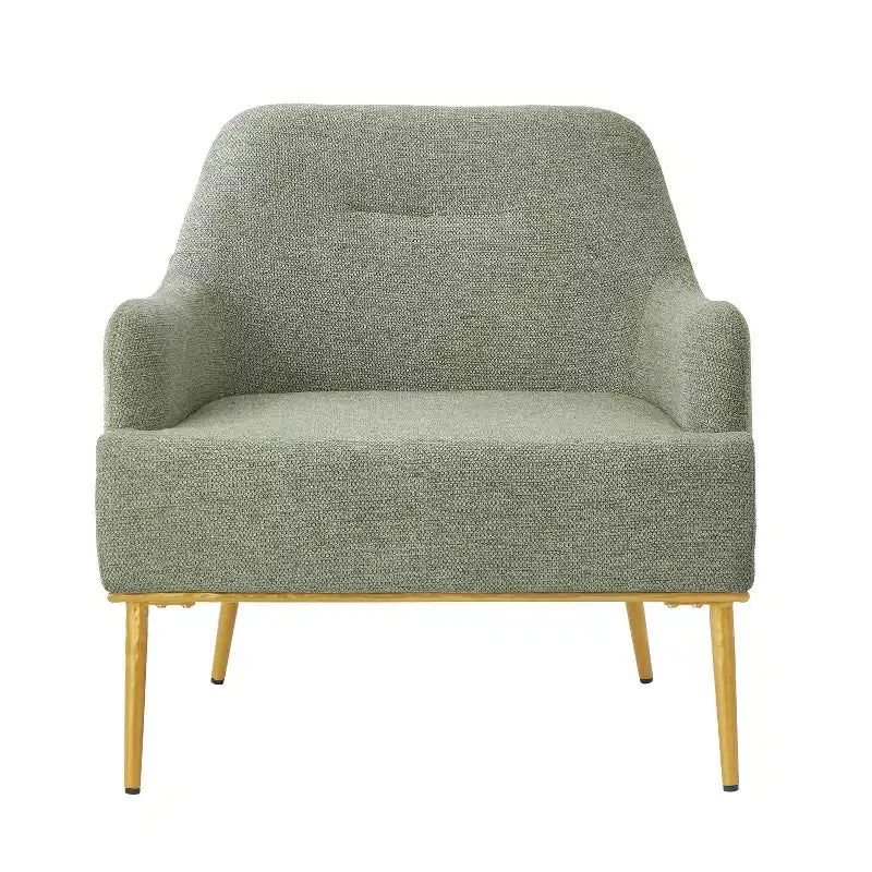 Fauteuil d'appoint moderne en chenille avec dossier incurvé