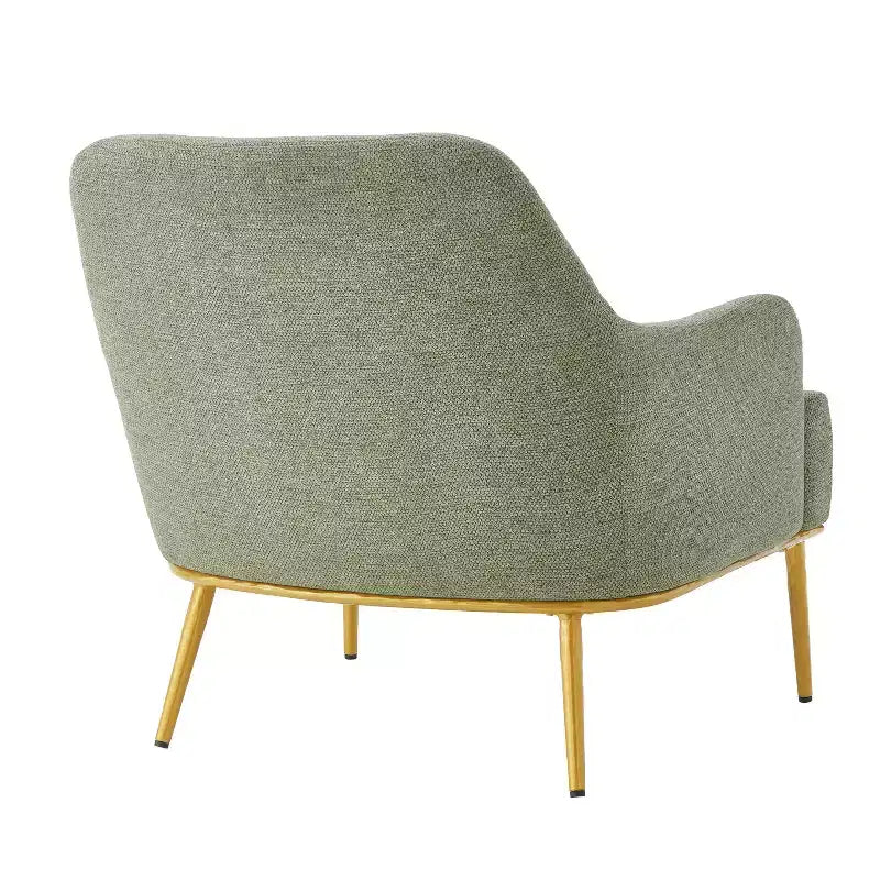 Fauteuil d'appoint moderne en chenille avec dossier incurvé