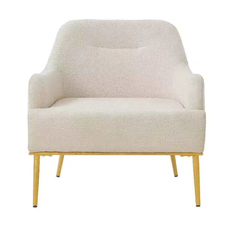Fauteuil d'appoint moderne en chenille avec dossier incurvé