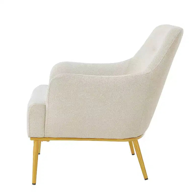 Fauteuil d'appoint moderne en chenille avec dossier incurvé