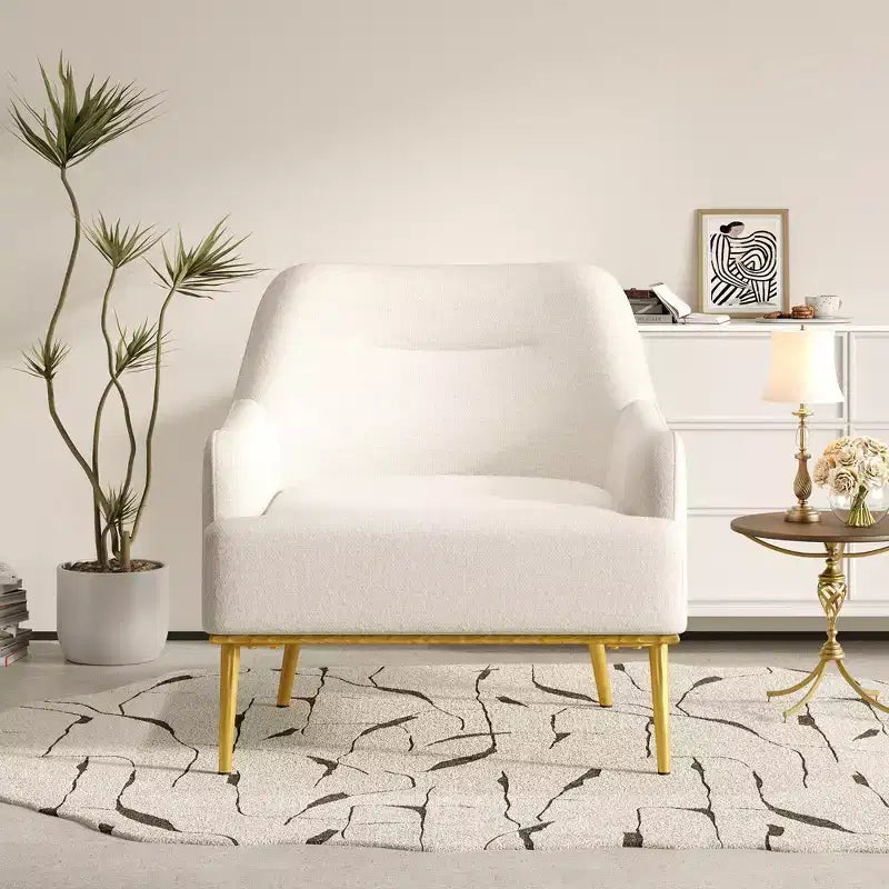 Christopher Knight Home Camille Modern Chenille Upholstered Accent Chair with Curved Backrest