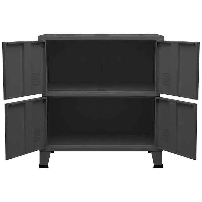 Coffre de rangement Acier anthracite, plastique Rangement moyen - Anthracite 31.5