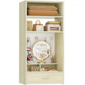 Besiost 25-In Closet Organizer with Vanity Desk, Wall-mounted Makeup Table with Pegboard