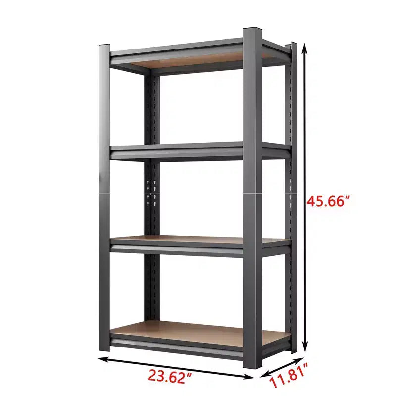 Étagère de rangement à 4 niveaux, capacité de 360 kg, hauteur réglable, en bois, idéale pour cuisine, garage, cellier