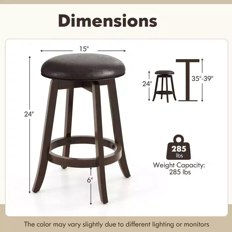 Lot de 2 tabourets de comptoir pivotants à 360° avec repose-pieds