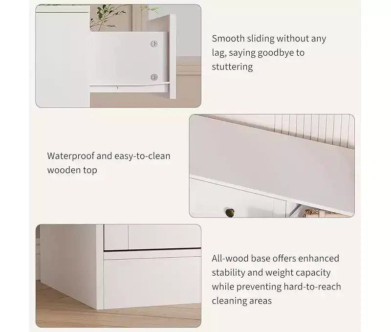 Commode de chambre à 12 tiroirs, commode en bois de 155 cm de large, commode meuble TV pour téléviseur de 65 pouces, organisateur de rangement de vêtements moderne pour salon
