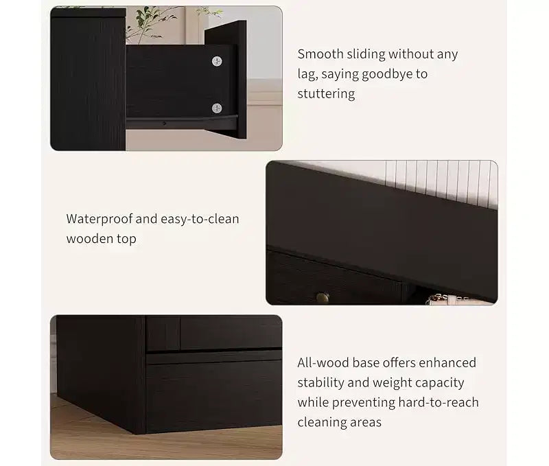 Commode de chambre à 12 tiroirs, commode en bois de 155 cm de large, commode meuble TV pour téléviseur de 65 pouces, organisateur de rangement de vêtements moderne pour salon