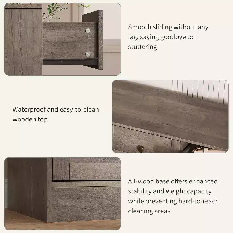 Commode de chambre à 12 tiroirs, commode en bois de 155 cm de large, commode meuble TV pour téléviseur de 65 pouces, organisateur de rangement de vêtements moderne pour salon