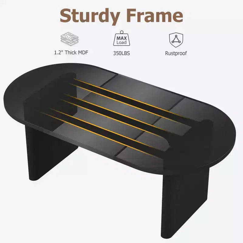 Table à manger ovale de 70,8 pouces pour 6-8 personnes, grande table de cuisine avec base en bois épaisse et robuste, table de salle à manger de style ferme pour la cuisine