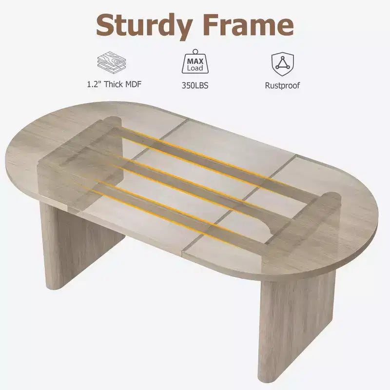 Table à manger ovale de 70,8 pouces pour 6-8 personnes, grande table de cuisine avec base en bois épaisse et robuste, table de salle à manger de style ferme pour la cuisine