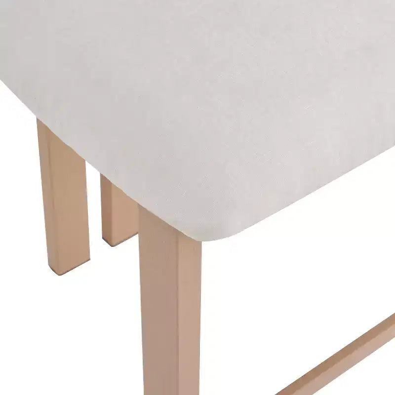 Tabourets de comptoir rembourrés avec dossier bas, finition bois clair, de style moderne, 26,5 po (ensemble de 2)