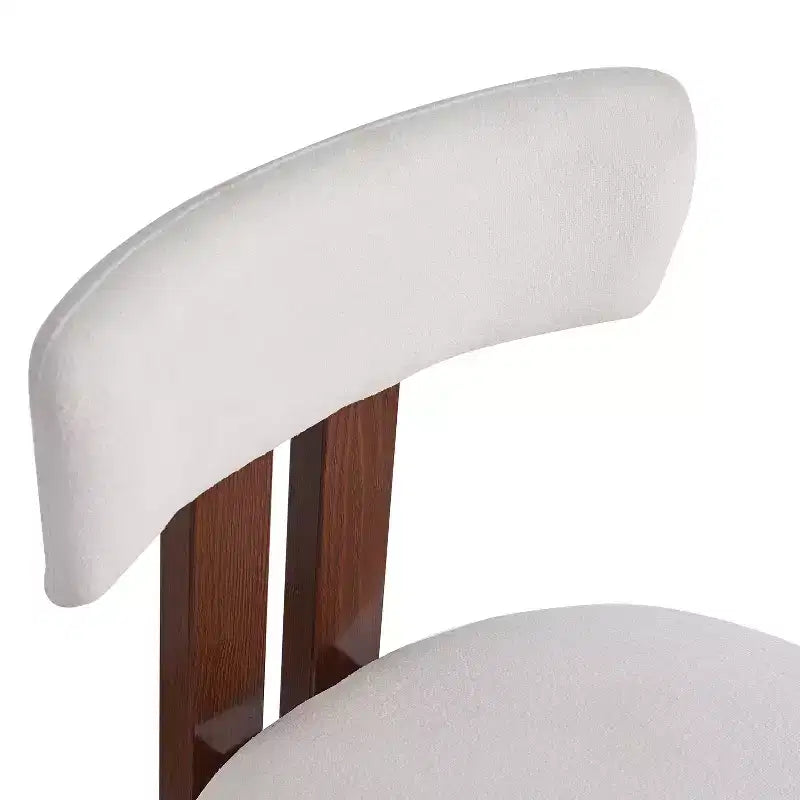 Tabourets de comptoir rembourrés avec dossier bas, finition bois clair, de style moderne, 26,5 po (ensemble de 2)