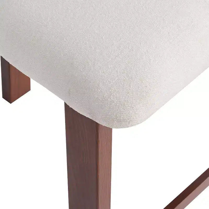 Tabourets de comptoir rembourrés avec dossier bas, finition bois clair, de style moderne, 26,5 po (ensemble de 2)