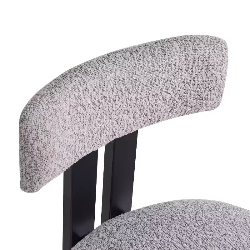 Tabourets de comptoir rembourrés avec dossier bas, finition bois clair, de style moderne, 26,5 po (ensemble de 2)