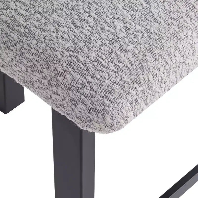 Tabourets de comptoir rembourrés avec dossier bas, finition bois clair, de style moderne, 26,5 po (ensemble de 2)