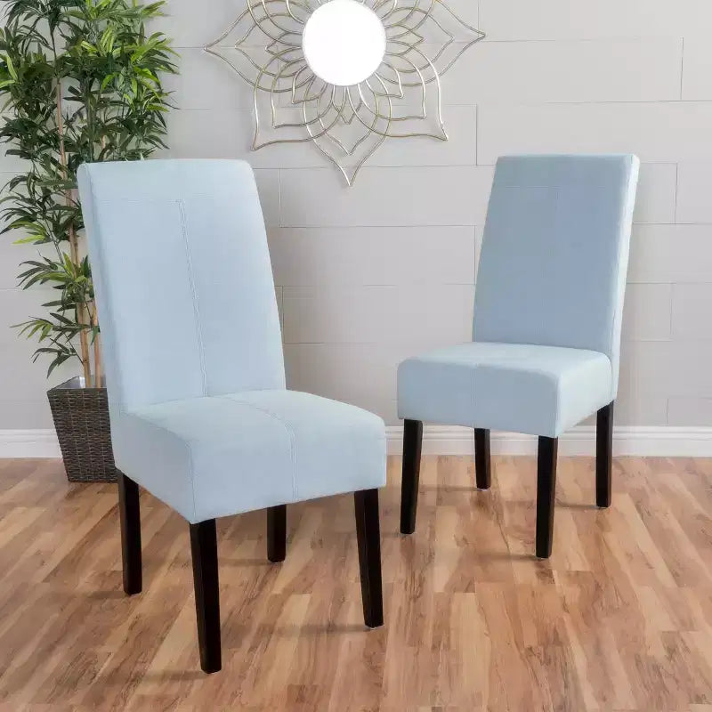 MAYEERTY Set of 2 Pertica KD Dining Chairs, Detachable Design Solid Frame, Dining Room