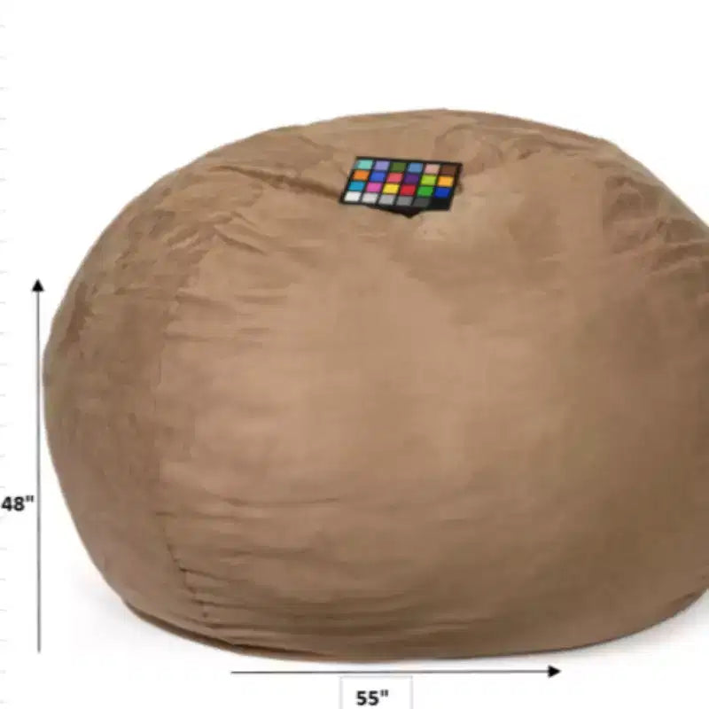 Fauteuil poire de 1,5 m de haut en mousse déchiquetée haute densité, chaise de sol confortable avec housse en microsuède amovible pour la lecture, la chambre à coucher