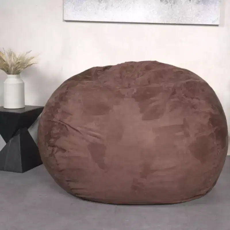 Fauteuil poire de 1,5 m de haut en mousse déchiquetée haute densité, chaise de sol confortable avec housse en microsuède amovible pour la lecture, la chambre à coucher