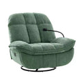 Franco Modern Upholstered Manual Swivel Rocker Recliner with Phone HolderArtful Living Design-Green
