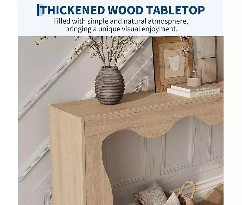 Console de ferme de 160 cm avec entrée, table de canapé derrière le canapé, console étroite, meuble de couloir pour salon